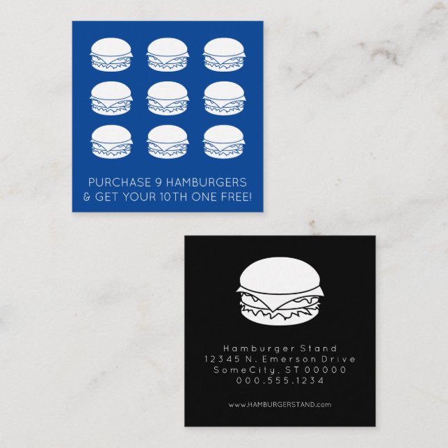 hamburger loyalty stamp (Front/Back)