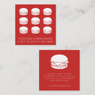 hamburger loyalty stamp card