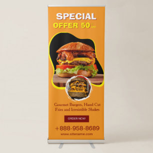 Hamburger Menu Special Vertical Retractable Banner
