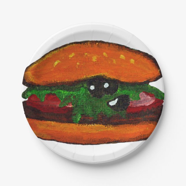Hamburger Paper Plate (Front)