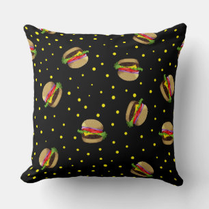 hamburger pattern cushion