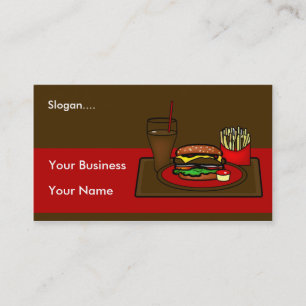 Hamburger Platter Business Card