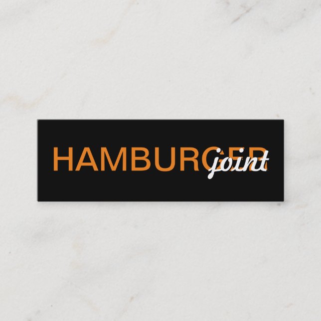 hamburger punch card (Front)
