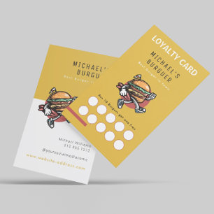 Hamburger restaurant food truck Loyalty Mustard Business Card