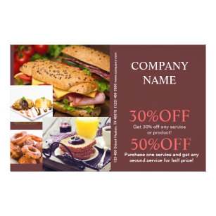 hamburger sandwich private chef catering flyer