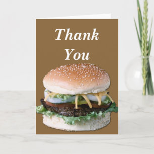 Hamburger Thank You Greeting Card