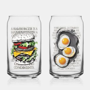 Hamburger vintage sketch by CallisC Arts ⭐⭐⭐⭐⭐ Can Glass