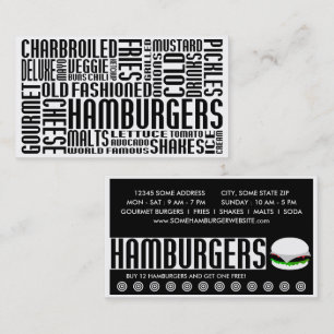 hamburgers (chit chat) loyalty card