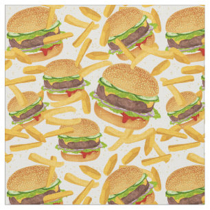 Hamburgers & Fries Fabric