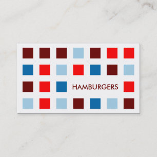 HAMBURGERS (mod squares) Business Card
