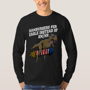 Hamburgers Per Eagle Instead Patriotic Humour T-Shirt