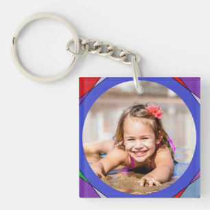 HAMbWG Abstract Framed Acrylic Photo Key Ring