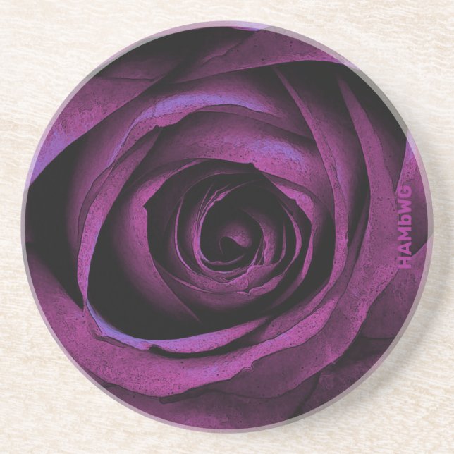 HAMbWG Amethyst Rose Drink Coaster (Front)