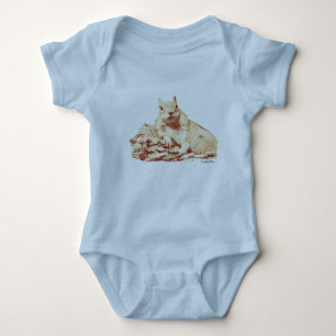HAMbWG Baby Blue Snap T-Shirt - Squirrel Bodysuit