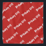 HAMbWG - Bandanna - Birthday Girl<br><div class="desc">HAMbyWhiteGlove - Bandanna - Birthday Girl!  Come in any colour,  just customise!</div>