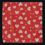HAMbWG - Bandanna - Hearts - Grey with Any Colour<br><div class="desc">HAMbyWhiteGlove - Hearts Bandanna - Grey with any colour!</div>