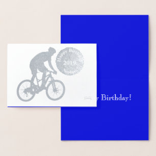 HAMbWG - Bike Rider Birthday Foil Card