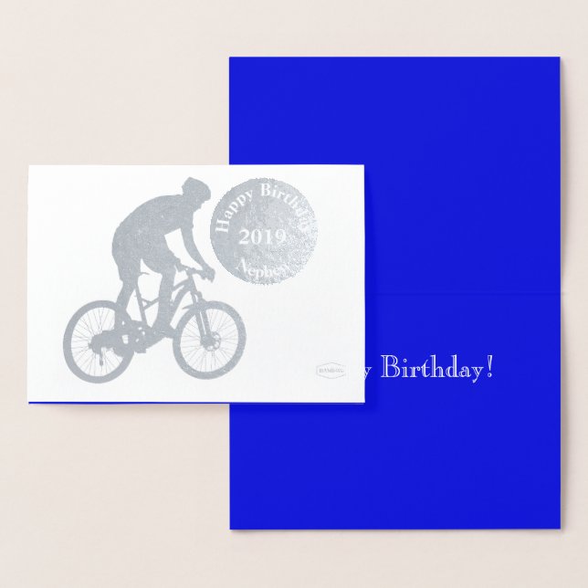 HAMbWG - Bike Rider Birthday Foil Card (Display)