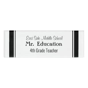 HAMbWG Black border magnetic Name Tag