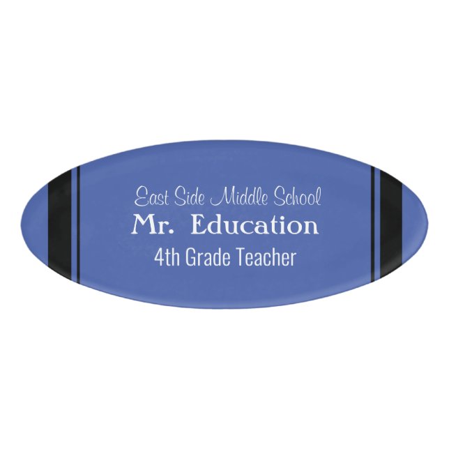 HAMbWG Black Border Oval Magnetic Name Tag (Front)