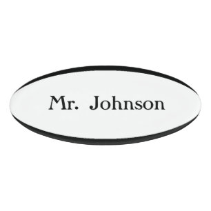 HAMbWG Black Border Oval Name Tag