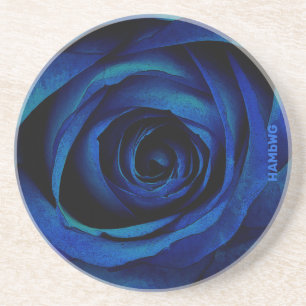 HAMbWG Blue Rose Drink Coaster