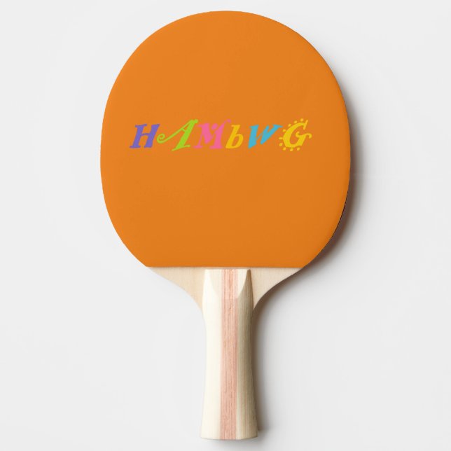 HAMbWG Bright, Graphic Colour Ping Pong Paddle (Front)