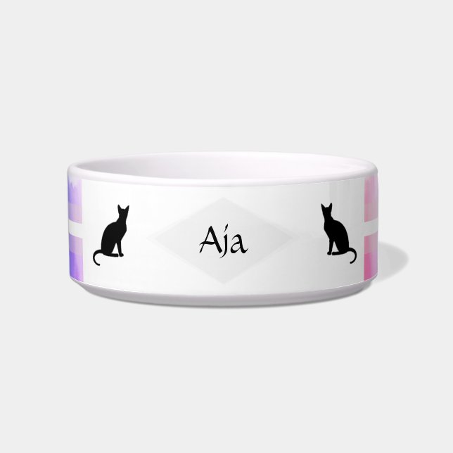 HAMbWG Ceramic Pet Bowl - Blue (Front)