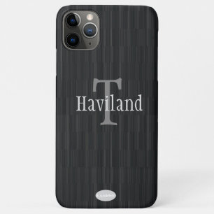 HAMbWG Charcoal Grey Gradient Monogram iPhone 11 Pro Max Case
