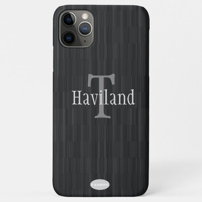 HAMbWG Charcoal Grey Gradient Monogram Case-Mate iPhone Case (Back)