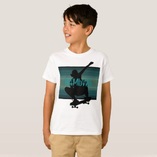 HAMbWG - Children's T Shirt - Teal Skate Boarde