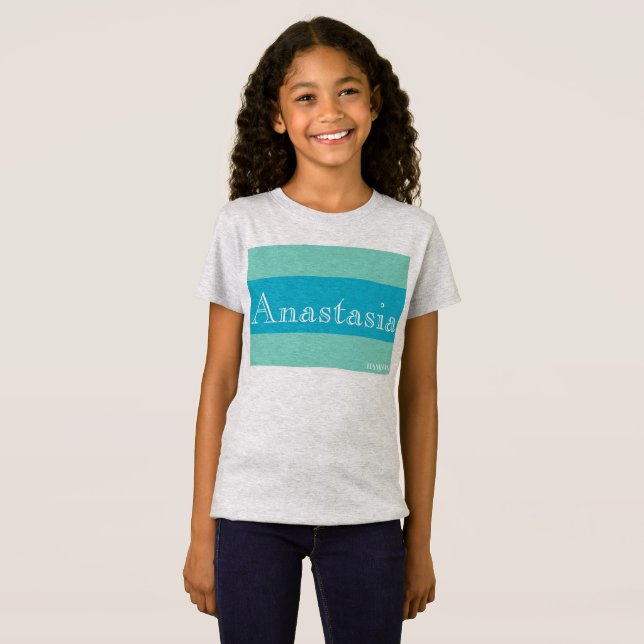 HAMbWG - Children's  T Shirt - Turquoise Bands (Front Full)