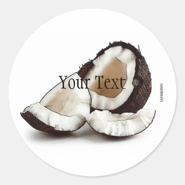 HAMbWG Coconut Stickers - with Text Box (Front)