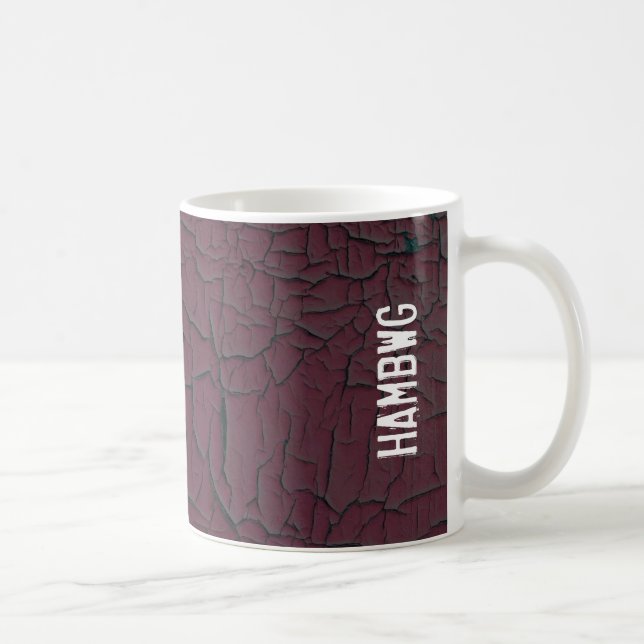 HAMbWG - Coffee Mug - Cherry Crackle Paint (Right)
