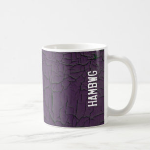 HAMbWG - Coffee Mug - Plum Crackle Paint
