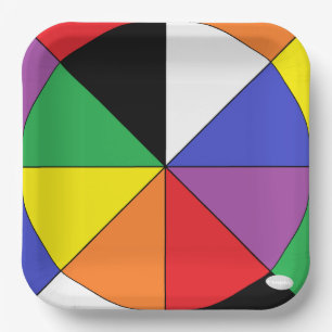HAMbWG Colour Wheel Design Paper Dinner Plate