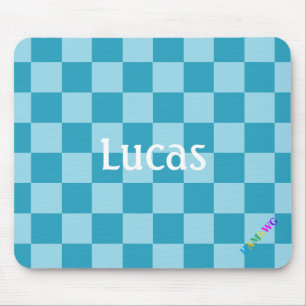 HAMbWG - Computer Mouse - Aqua Chequered Mat