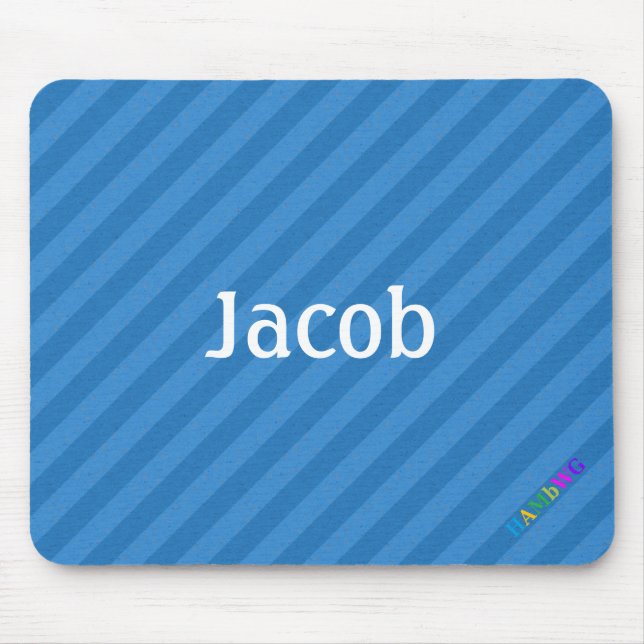 HAMbWG - Computer Mouse - Blue Diagonal Mat (Front)
