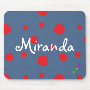 HAMbWG - Computer Mouse - Red Polka Dots Mat