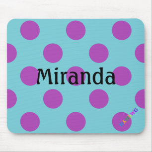 HAMbWG - Computer Mouse - Violet Polka Dots Mat