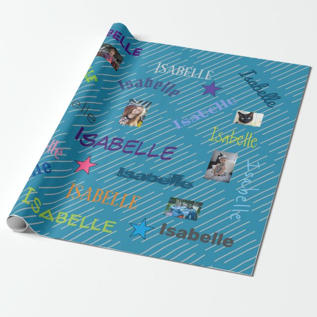 HAMbWG - Custom Photo & Name Wrapping Paper (Unrolled)
