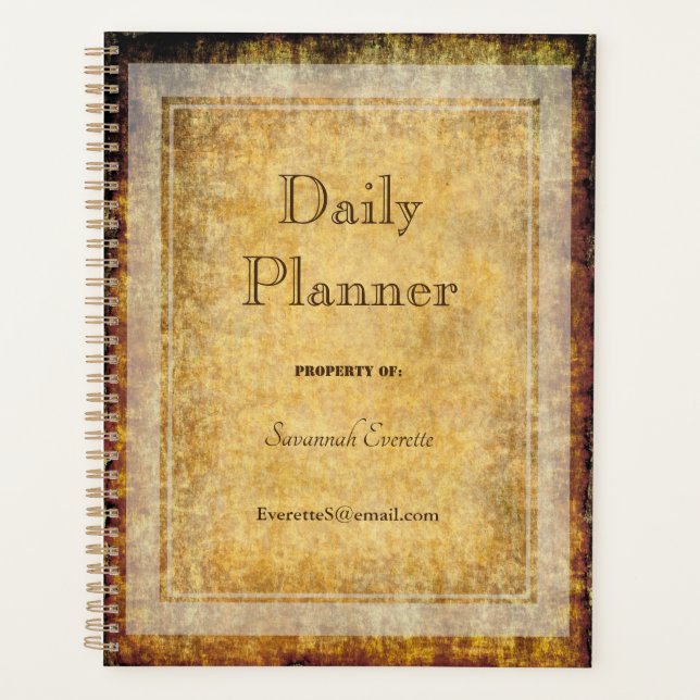 HAMbWG - Daily Planner - Antique (Front)
