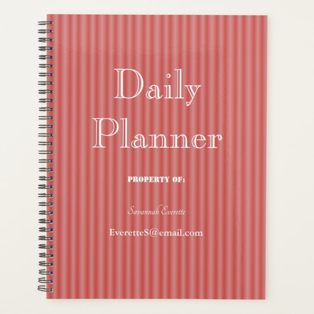 HAMbWG - Daily Planner -  Any Colour Gradient (Front)