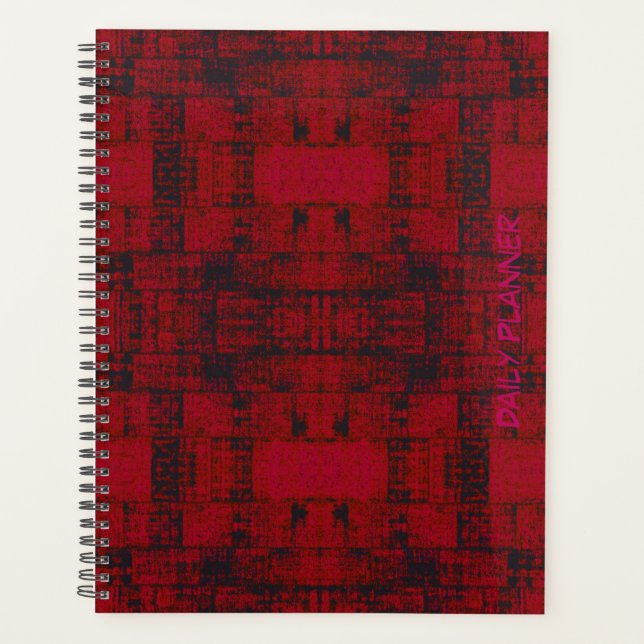 HAMbWG - Daily Planner - Distress look Goth Red (Front)