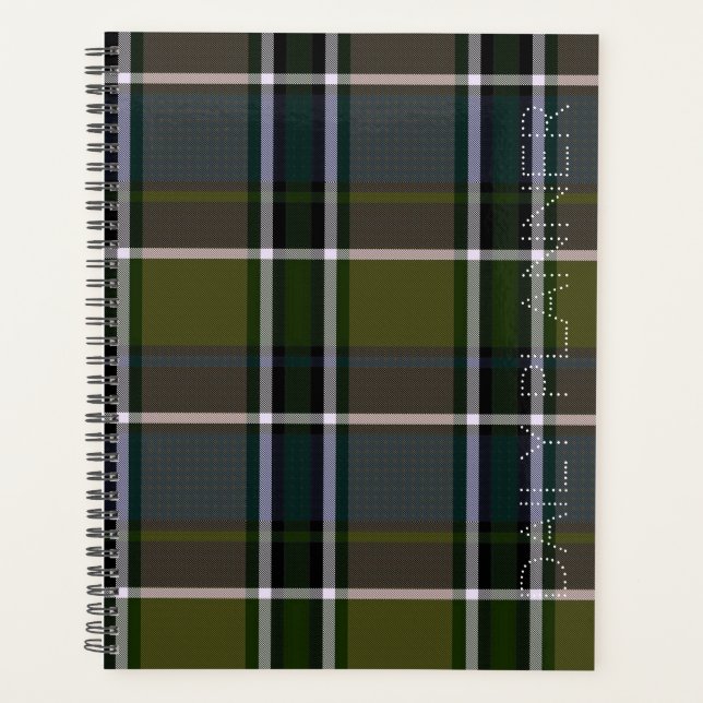 HAMbWG - Daily Planner -Green Plaid (Front)