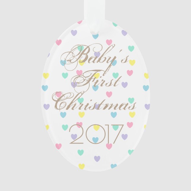 HAMbWG -Egg Ornament -  Pastel Hearts (Front)