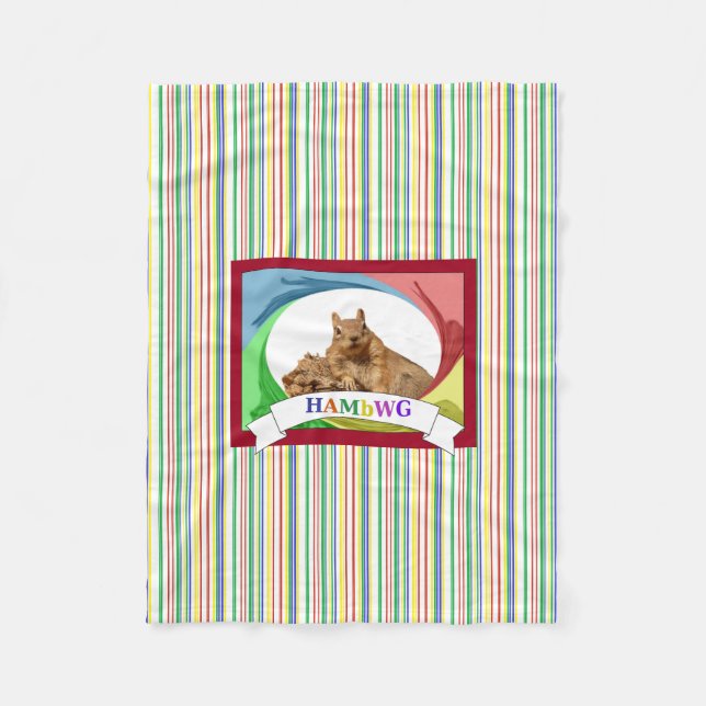HAMbWG - Fleece Blanket - HAM Squirrel Primary (Front)
