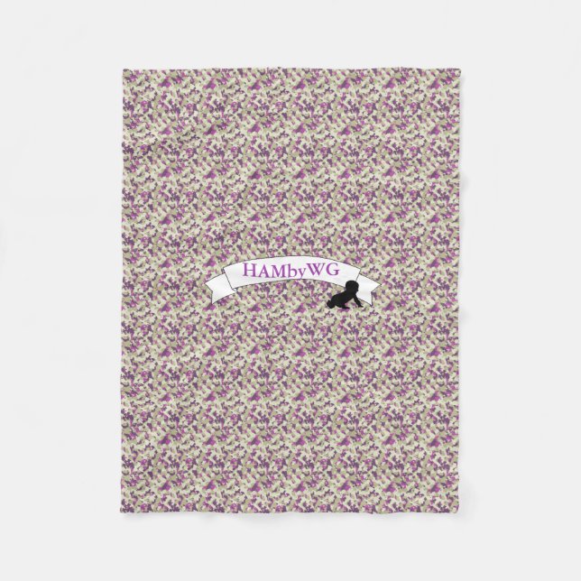 HAMbWG - Fleece Blanket - Violet Camouflage (Front)