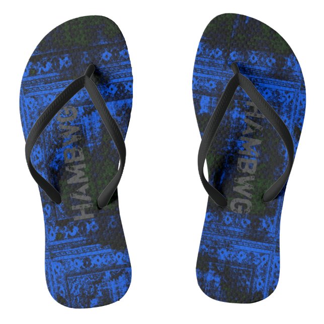 HAMbWG - Flip-Flop - Gothic Blue Flip Flops (Footbed)