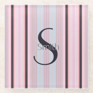 HAMbWG - Glass Coaster - Pale Peach Stripe